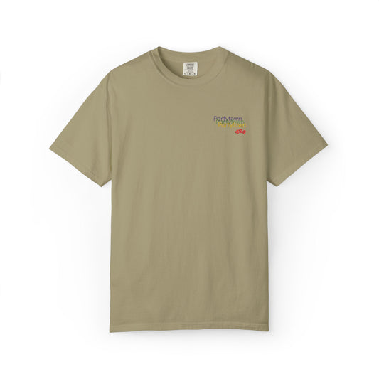 T-Shirt — Minimal ‘Good Vibes’ Floral Script Chest Logo