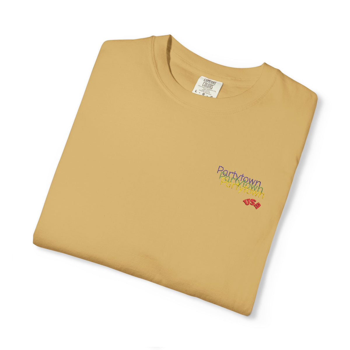 T-Shirt — Minimal ‘Good Vibes’ Floral Script Chest Logo