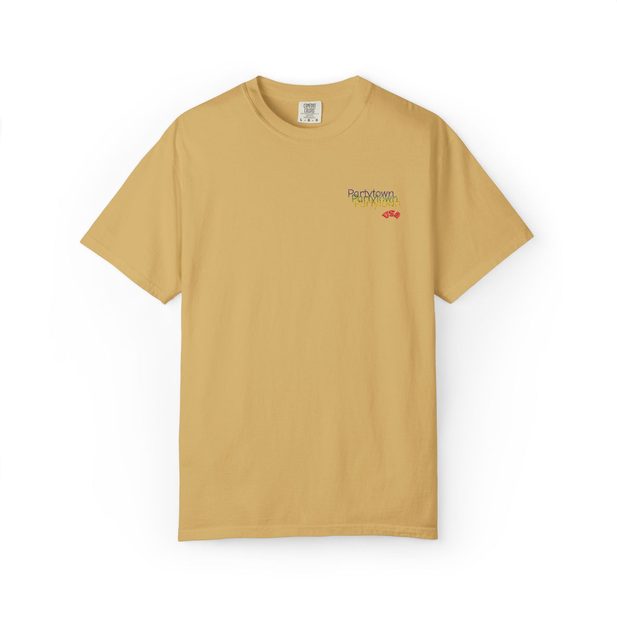 T-Shirt — Minimal ‘Good Vibes’ Floral Script Chest Logo