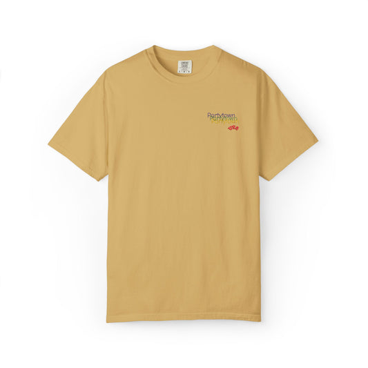 T-Shirt — Minimal ‘Good Vibes’ Floral Script Chest Logo