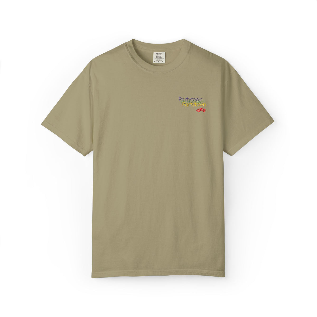 T-Shirt — Minimal ‘Good Vibes’ Floral Script Chest Logo
