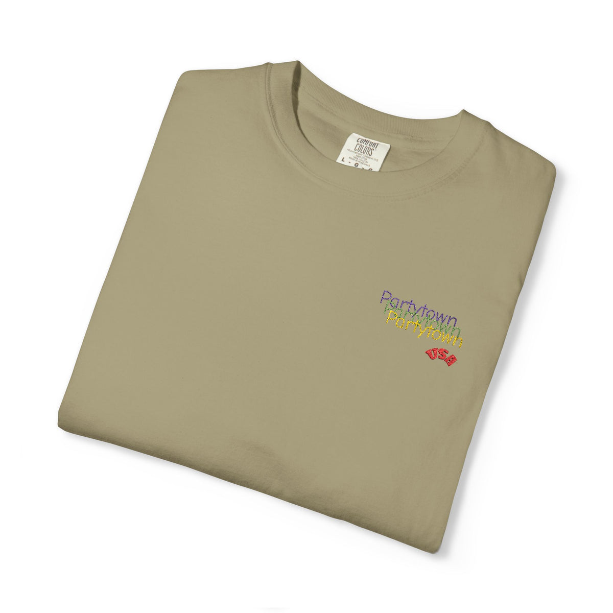 T-Shirt — Minimal ‘Good Vibes’ Floral Script Chest Logo